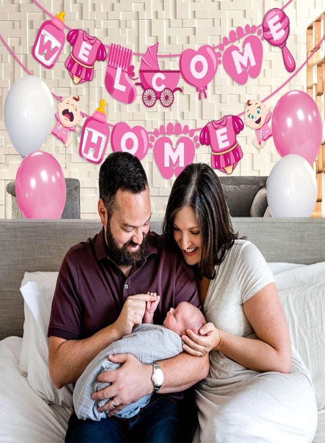 Zyozique Baby Girl Welcome Home Decoration Kit Paper Banner with Balloons for Baby Shower / Welcome Party / Birthday Party Supplies - Image 5